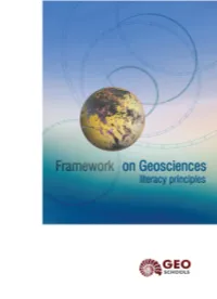 The Earth for the Well-Being of Future Generations and to Promote Science-Based Solutions for Earth Related Problems, Including ‘Earth Science Education’