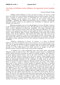 The Poetry of William Carlos Williams: an Approach to His Variable Foot Omendra Kumar Singh