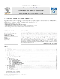 A Systematic Review of Domain Analysis Tools