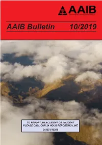 AAIB Bulletin 10/2019