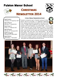 Christmas Newsletter 2014
