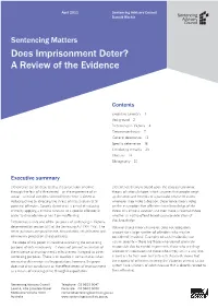 Does Imprisonment Deter? a Review of the Evidence