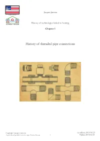 History of Threaded Pipe Connections
