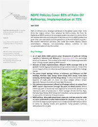 NDPE Policies Cover 83% of Palm Oil Refineries; Implementation at 72%