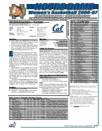 Notre Dame Athletics Web Site Contains Sched- Its Top Returning Scorer from a Year Ago Due to Conference’S Most Improved Players This Season