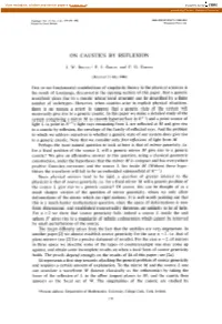 On Caustics by Reflexion
