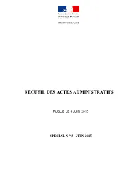 Recueil Des Actes Administratifs