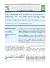 Survey of Epidemiology and Bacteriology Features of Cholera In