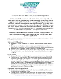7 Common Problems When Using a Label Printer/Applicator…