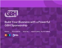 Build Your Business with a Powerful GBH Sponsorship