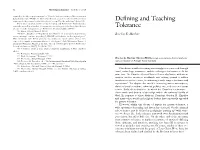 Defining and Teaching Tolerance 65