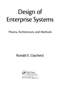 Design of Enterprise Systems
