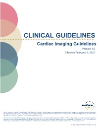 Evicore Cardiac Imaging Guidelines