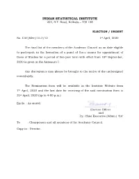 Final List of Academic Council Members