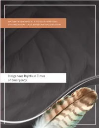 Indigenous Rights in Times of Emergency MARCH 2020 // ARTICLE FIVE Indigenous Rights in Times of Emergency