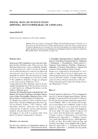 Initial Data on Fungus Gnats (Diptera, Mycetophilidae) of Lithuania
