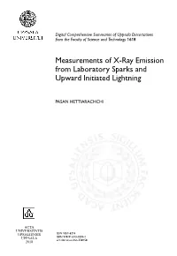Measurements of X-Ray Emission from Laboratory Sparks and Upward Initiated Lightning