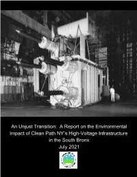 A Report on the Environmental Impact of Clean Path NY's High-Voltage