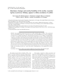 Abundance Changes and Activity Flexibility of the Oncilla, Leopardus Tigrinus (Carnivora: Felidae), Appear to Reflect Avoidance of Conflict