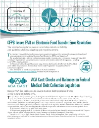 CFPB Issues FAQ on Electronic Fund