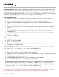 Fuelsacctmgr. Fuel Account Manager Is Responsible for the Management of Fuel Sales and Relationships with Assigned C