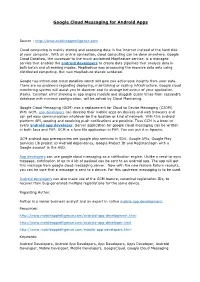 Google Cloud Messaging for Android Apps