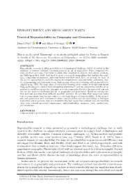 Reproducibility and Replicability Forum