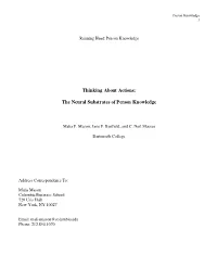 Thinking About Actions: the Neural Substrates of Person Knowledge