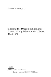Chasing the Dragon in Shanghai Canada's Early Relations With