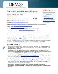 Demo Social Media Playbook