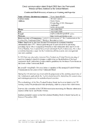 Email Communication Dated 8 April 2003 from the Permanent Mission
