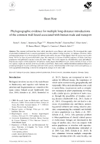 Short Note Phylogeographic Evidence for Multiple Long-Distance