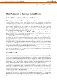 State Variation in Railroad Wheat Rates