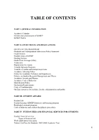 Table of Contents
