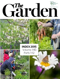 The Garden 2015 Index