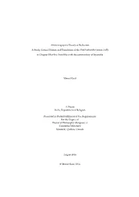 Abhinavagupta's Theory of Relection a Study, Critical Edition And
