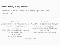 How Should We Use Hypothesis Tests to Guide the Next Experiment?
