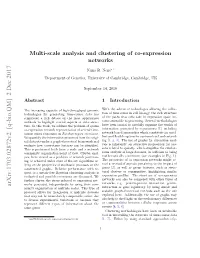 Multi-Scale Analysis and Clustering of Co-Expression Networks