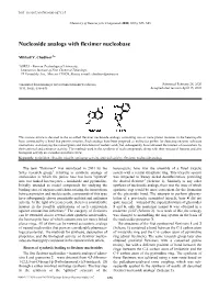 Nucleoside Analogs with Fleximer Nucleobase