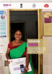 ODISHA Fact Sheet Immunization Cold Chain and Vaccine Logistics Network