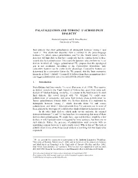 PALATALIZATION and ‘STRONG’ /I/ ACROSS INUIT DIALECTS*