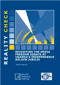 Revisiting the Media Freedom Debate at Uganda's Independence Golden Jubilee