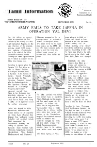 Army Fails to Take Jaffna in Operation Yal Devi