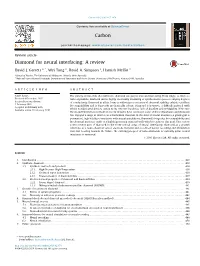 Diamond for Neural Interfacing: a Review