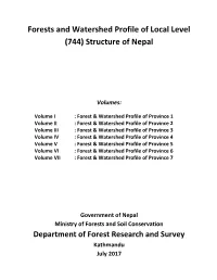 Forests and Watershed Profile of Local Level (744) Structure of Nepal