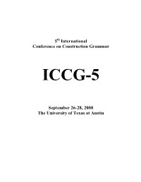 ICCG-5 Program