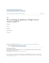 The Cosmological Significance of High-Velocity Cloud Complex H JD Simon