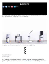These DIY Machines Let Anyone Recycle Plastic Into New Products