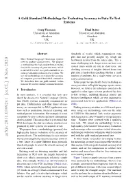 A Gold Standard Methodology for Evaluating Accuracy in Data-To