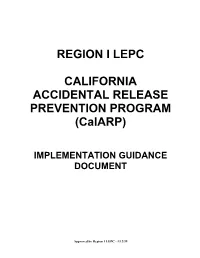 Calarp Program Implementation Guidance, 1999